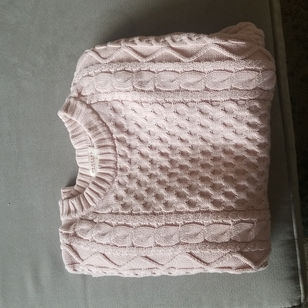 Pink Cable Knit Sweater